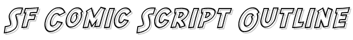SF Comic Script Outline font